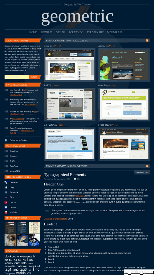 geometric wordpress theme