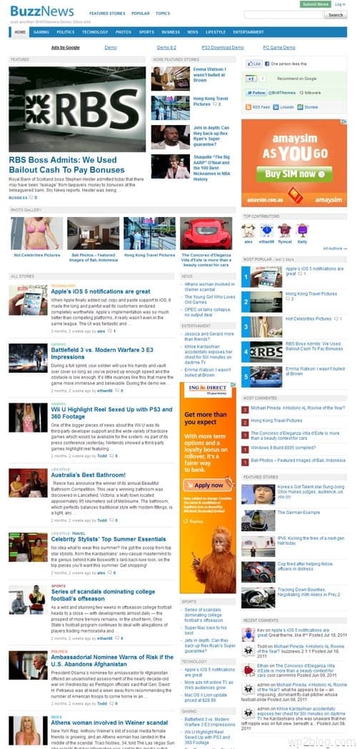 Buzz News Premium WordPress Theme