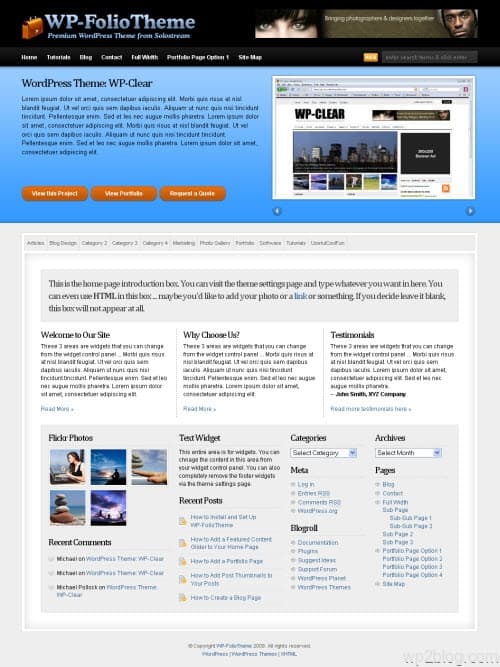 WP-Folio: Portfolio Premium WordPress Theme