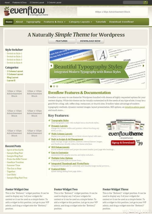 EvenFlow WordPress Theme