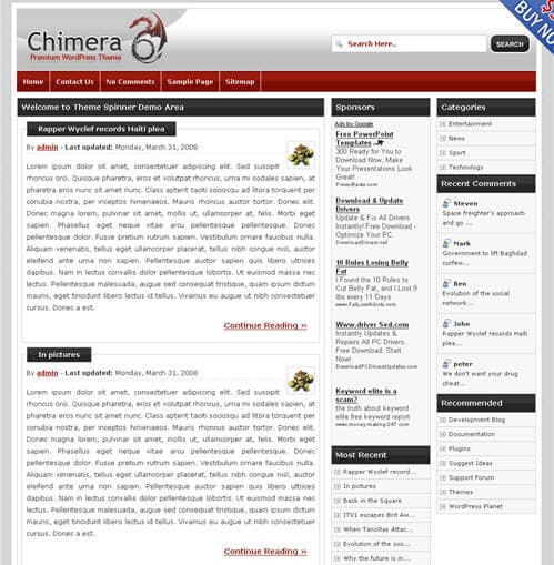 Chimera WordPress Theme