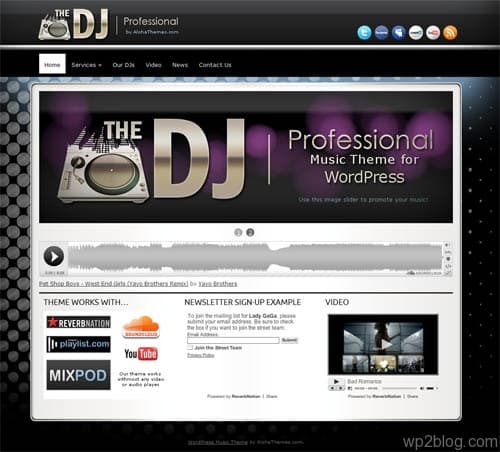 DJ WordPress Music Theme