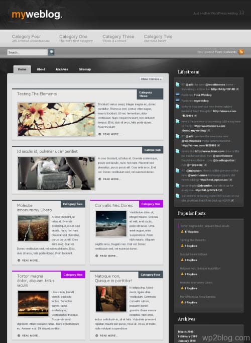 myweblog wordpress theme