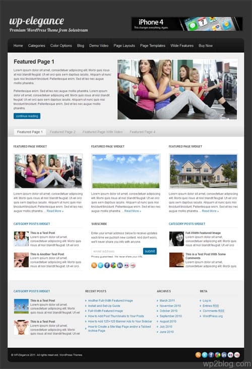 WP Elegance Business WordPress Theme