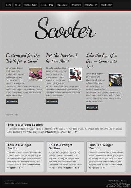 Scooter Retro Style WordPress Theme