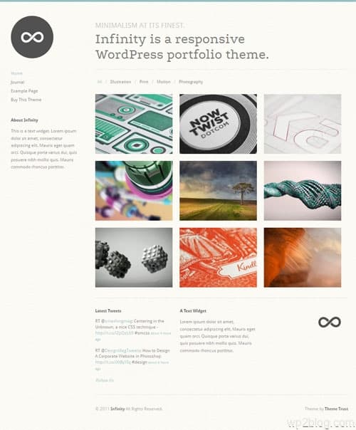 Infinity Portfolio WordPress Theme