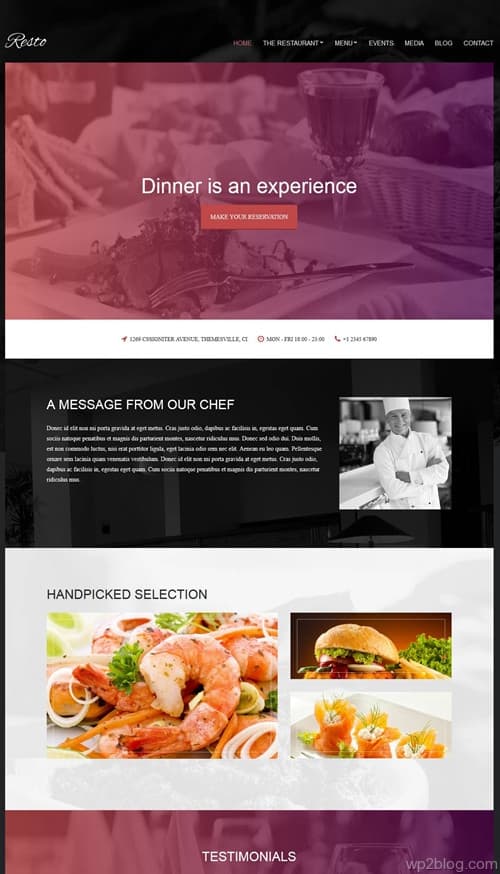 Resto WordPress Theme