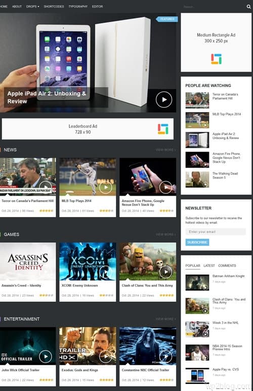 VideoZ WordPress Theme