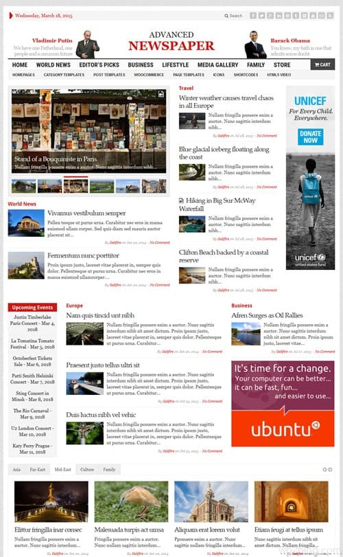 Advanced Newspaper WordPress Theme