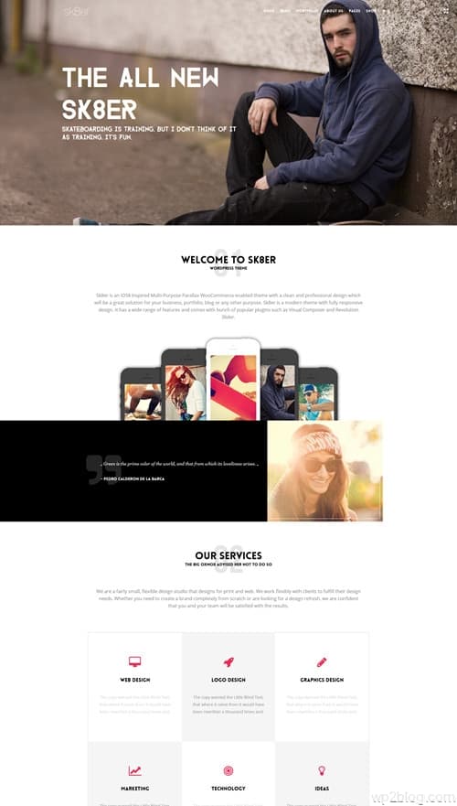 Sk8er WordPress Theme