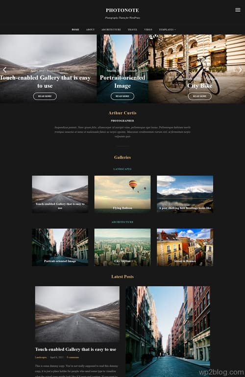 Photonote WordPress Theme V2