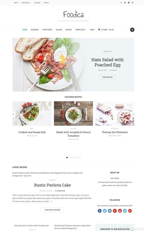 Foodica WordPress Theme