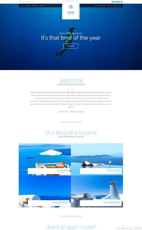 Sun Resort WordPress Theme