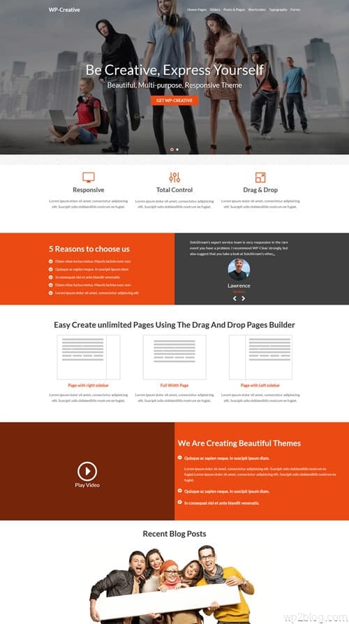 WP-Creative WordPress Theme