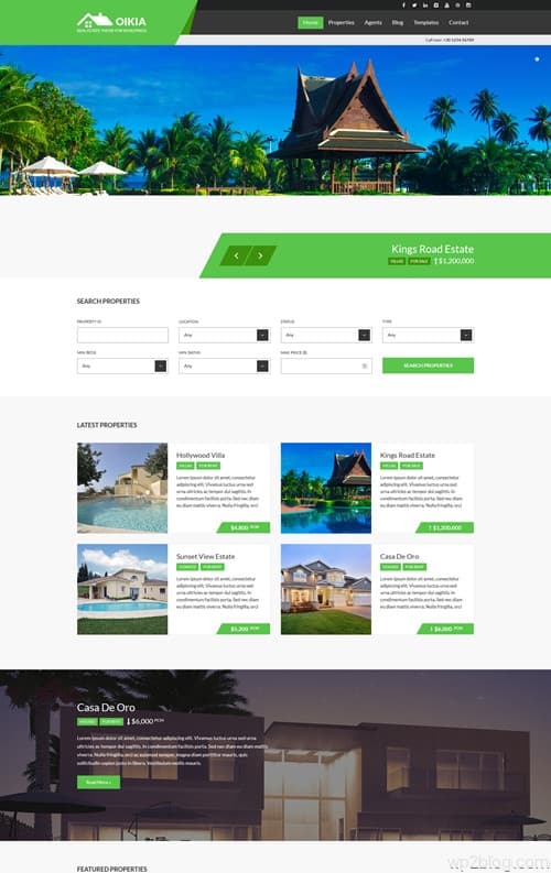 Oikia WordPress Theme