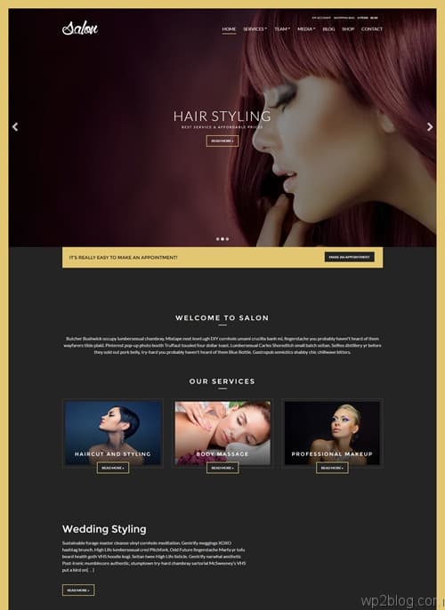 Salon WordPress Theme