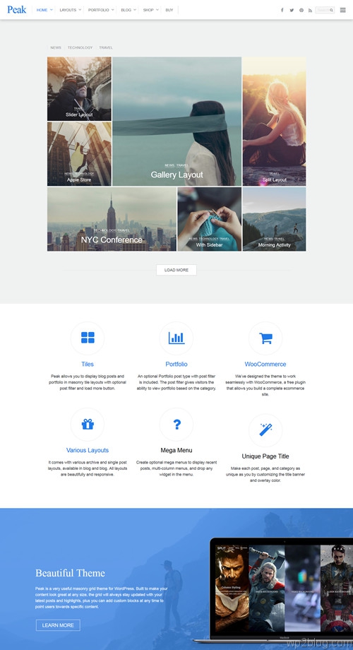 Peak WordPress Theme