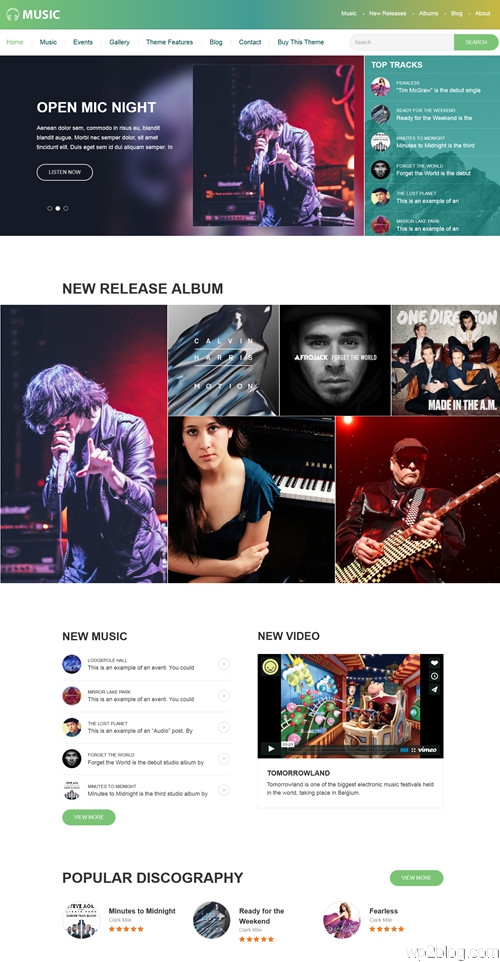 Music WordPress Theme