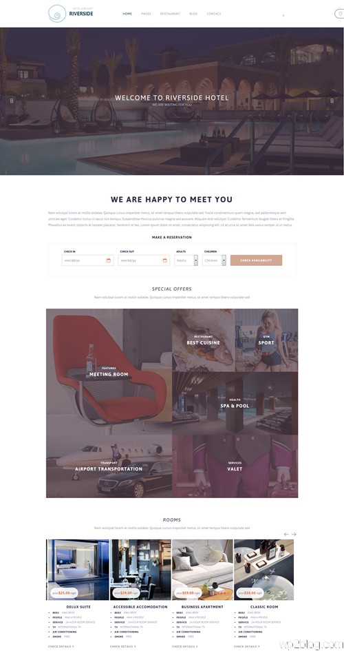 Riverside Resort WordPress Theme