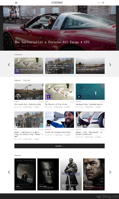 Videobox WordPress Theme