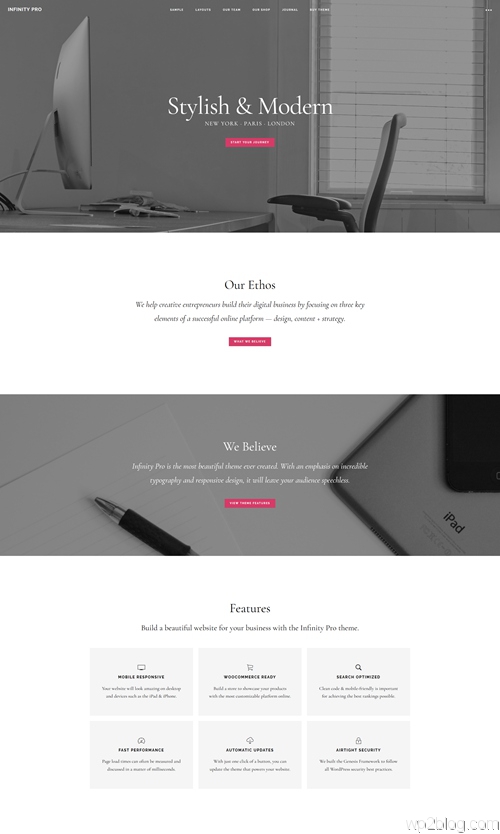 Infinity Pro WordPress Theme