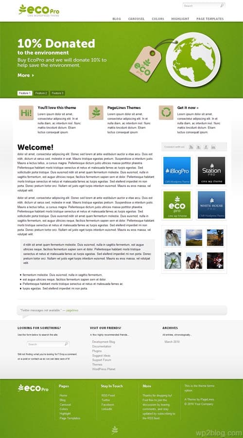 ecopro wordpress theme