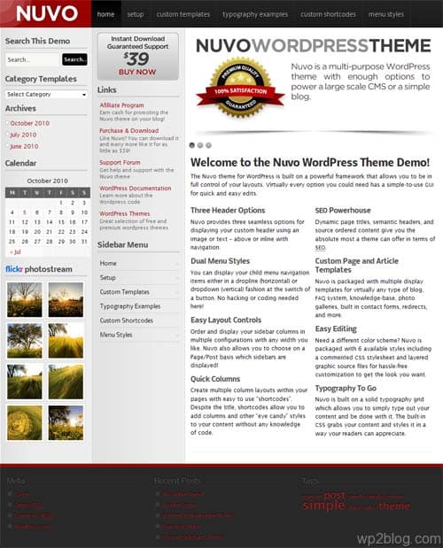 nuvo wordpress theme