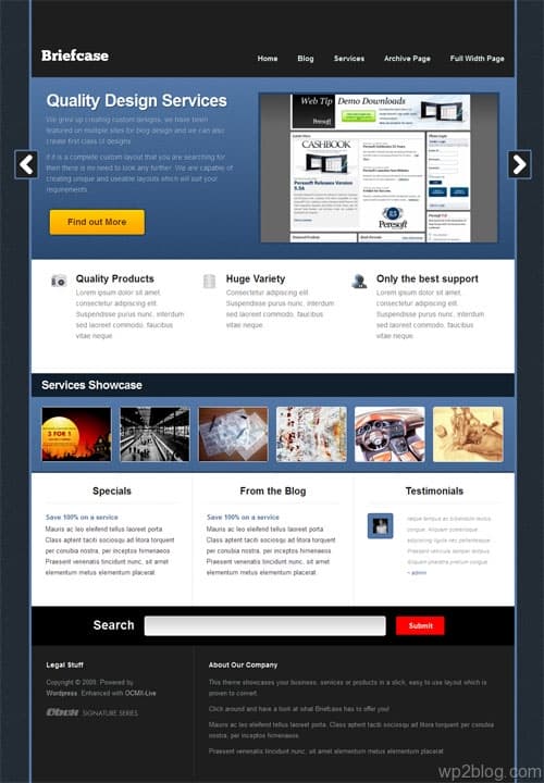 Briefcase CMS WordPress Theme