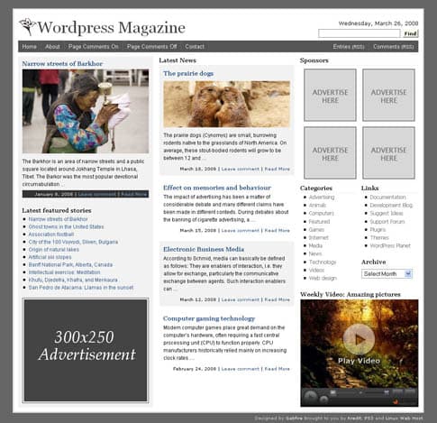 WordPress Magazine Theme