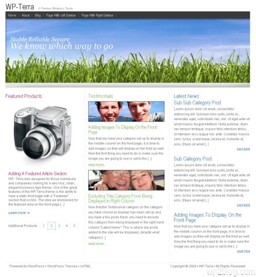 wp-terra wordpress theme