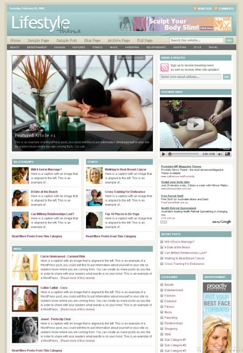 revolution lifestyle 3.0 wordpress theme