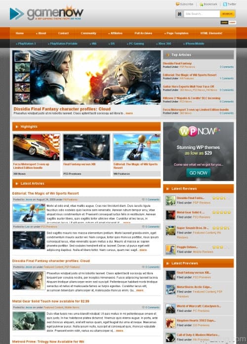 GameNow Premium WordPress Theme
