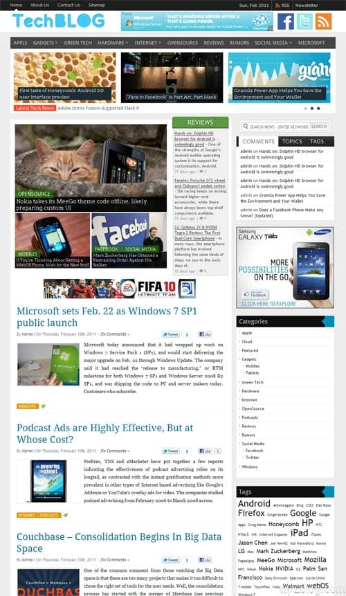 Tech Blog WordPress Theme