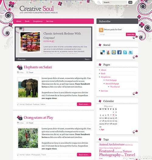 creative soul wordpress theme