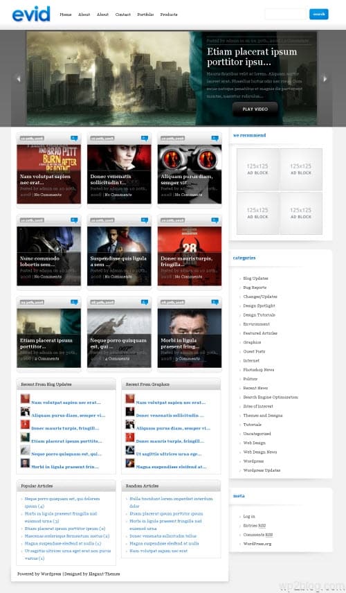 evid wordpress theme