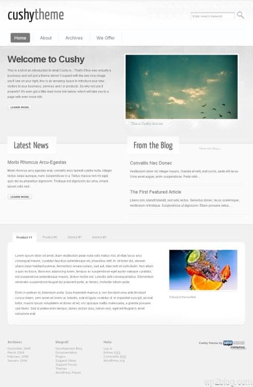 cushy premium wordpress theme