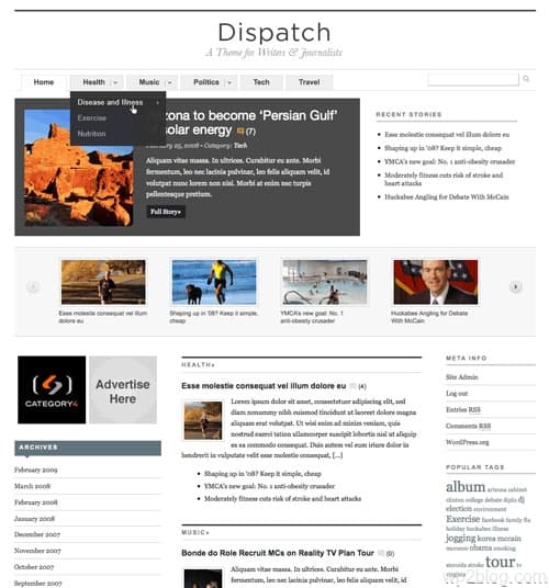 dispatch wordpress theme