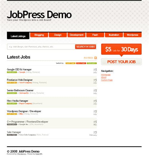 job press wordpress theme