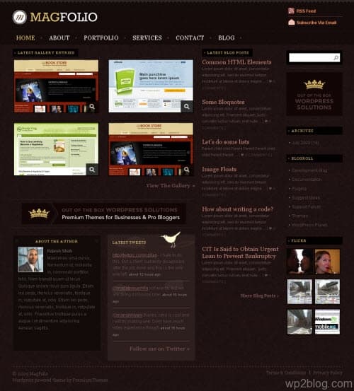 Magazine Portfolio WordPress Theme