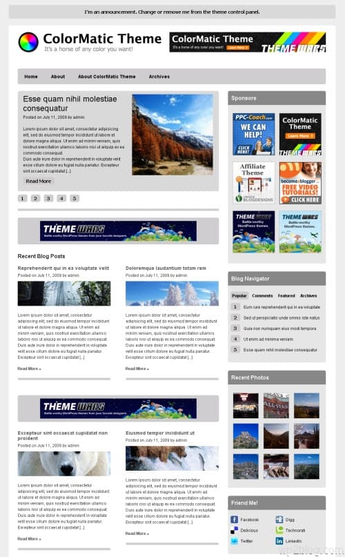 ColorMatic WordPress Theme