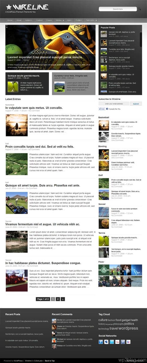 Wireline Magazine WordPress Theme