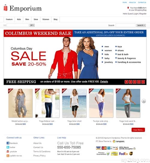 Emporium Ecommerce WordPress Theme