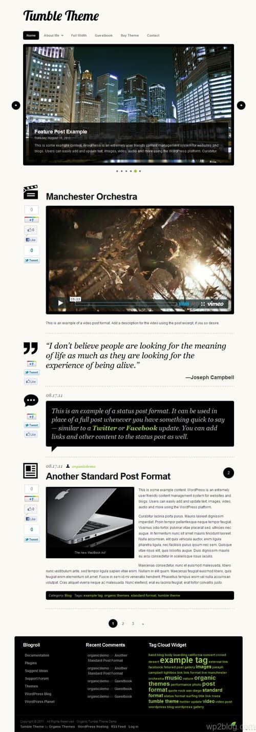 Tumble Premium WordPress Theme