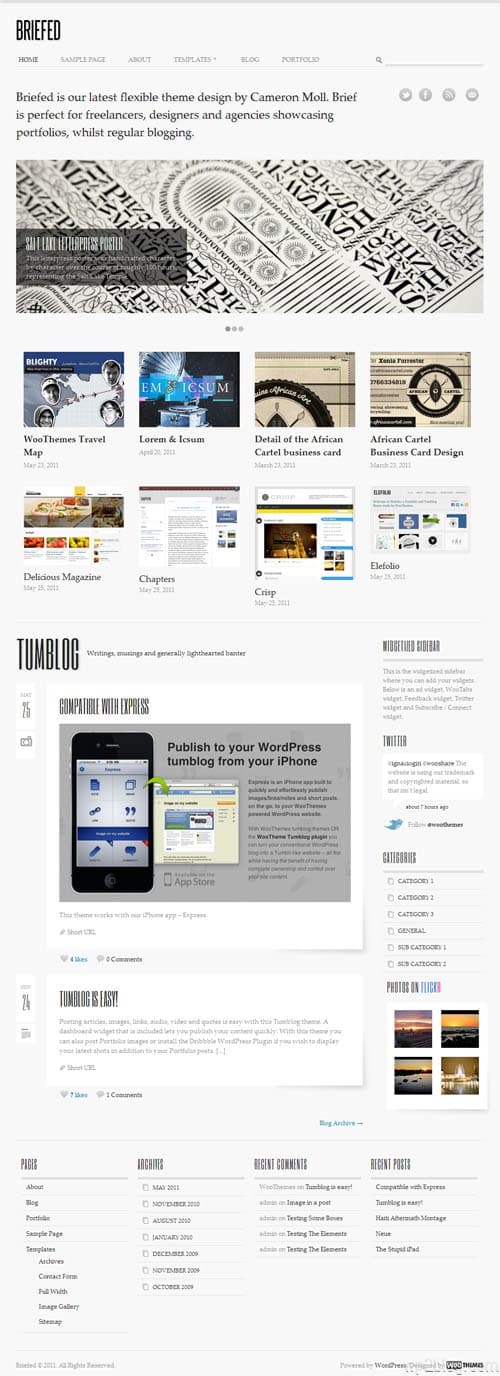 Briefed WordPress Portfolio Theme