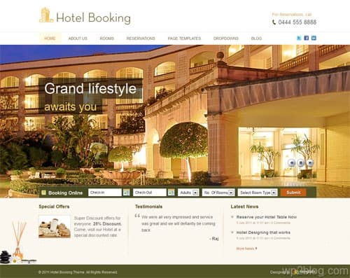 Hotel Booking WordPress Theme