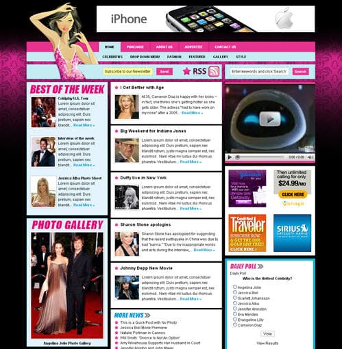 Celebrity Press WordPress Theme