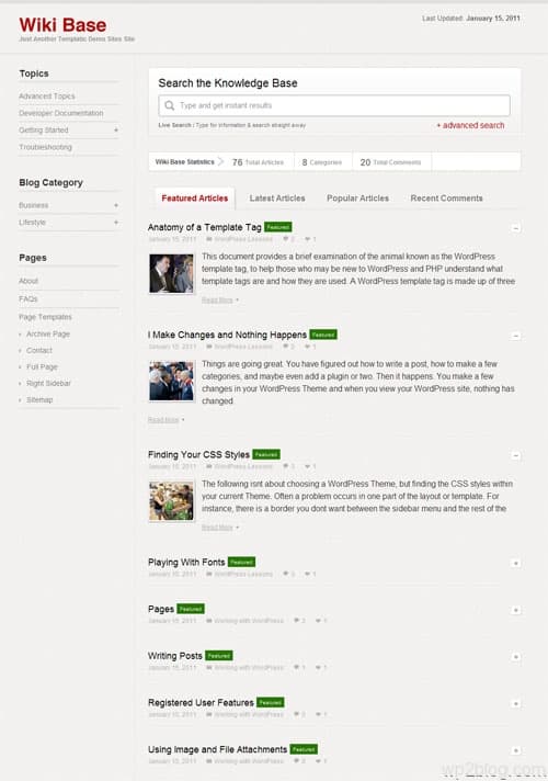 Wiki Base Premium WordPress Theme