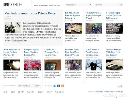 Simple Reader WordPress Theme