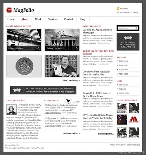 MagFolio: Magazine Portfolio WordPress Theme