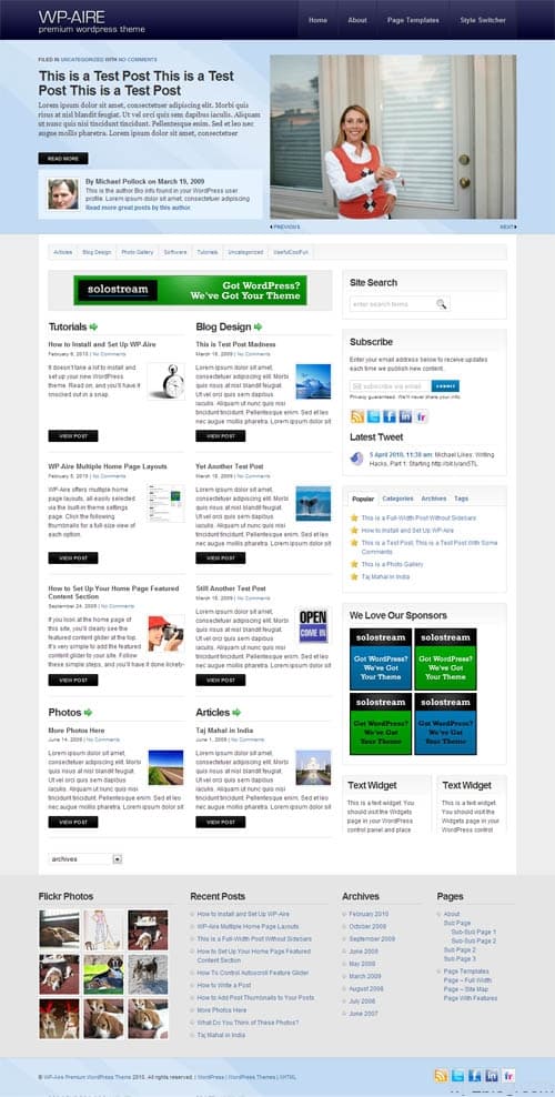 WP-Aire WordPress Theme